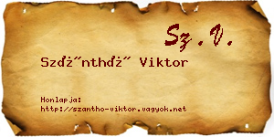 Szánthó Viktor névjegykártya