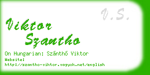 viktor szantho business card